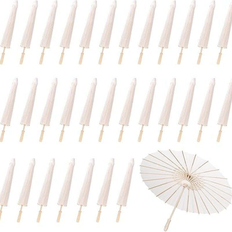 Traditional Paper Parasol Umbrella Set