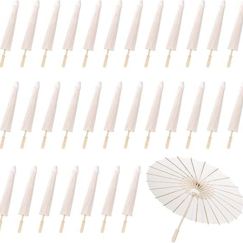 Traditional Paper Parasol Umbrella Set