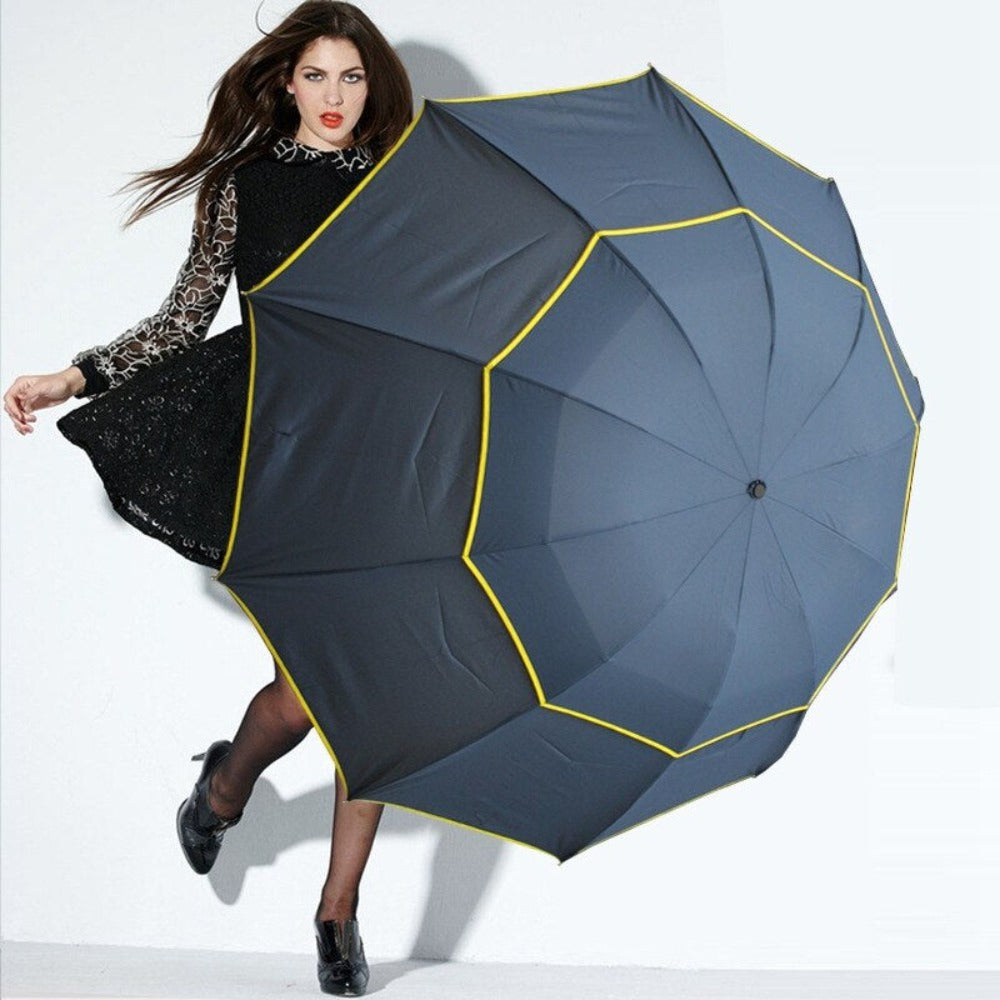 Double Golf Windproof Non-Automatic Umbrella