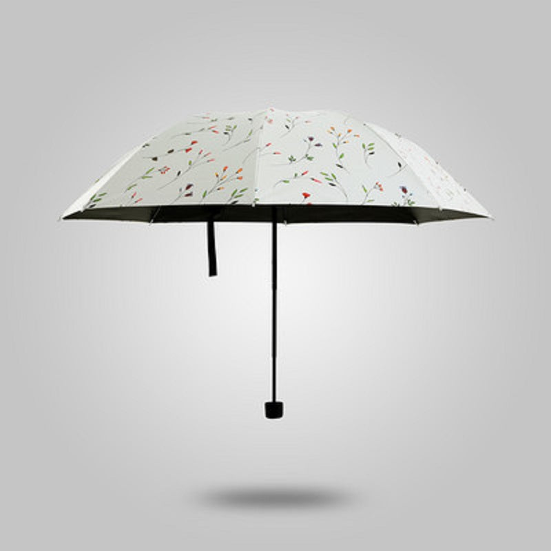 Beautiful Flower 3 Folding Automatic Umbrella For Women