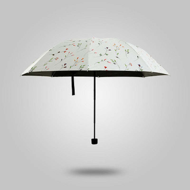 Beautiful Flower 3 Folding Automatic Umbrella For Women