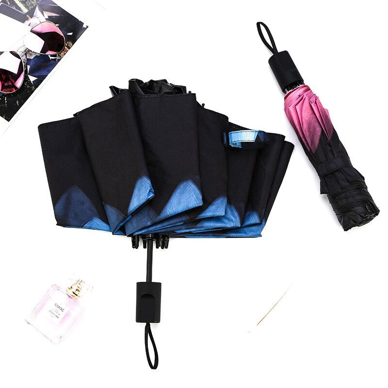 Anti-UV Three Folding Windproof Umbrella