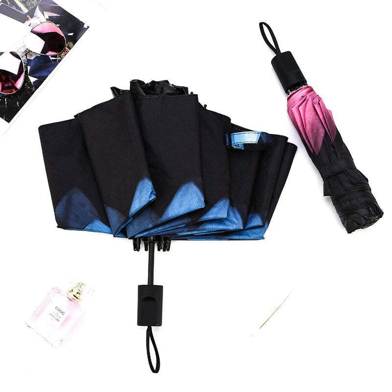 Anti-UV Three Folding Windproof Umbrella