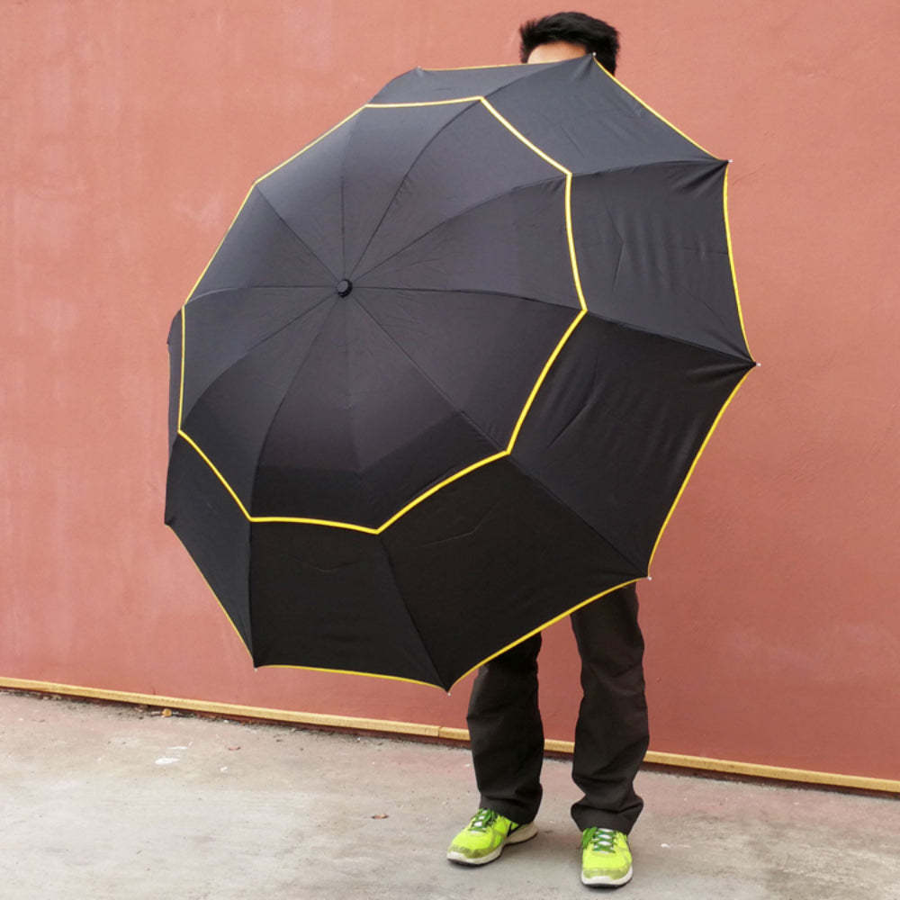 Double Golf Windproof Non-Automatic Umbrella