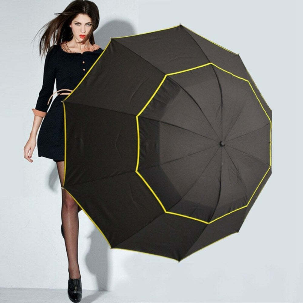 Double Golf Windproof Non-Automatic Umbrella