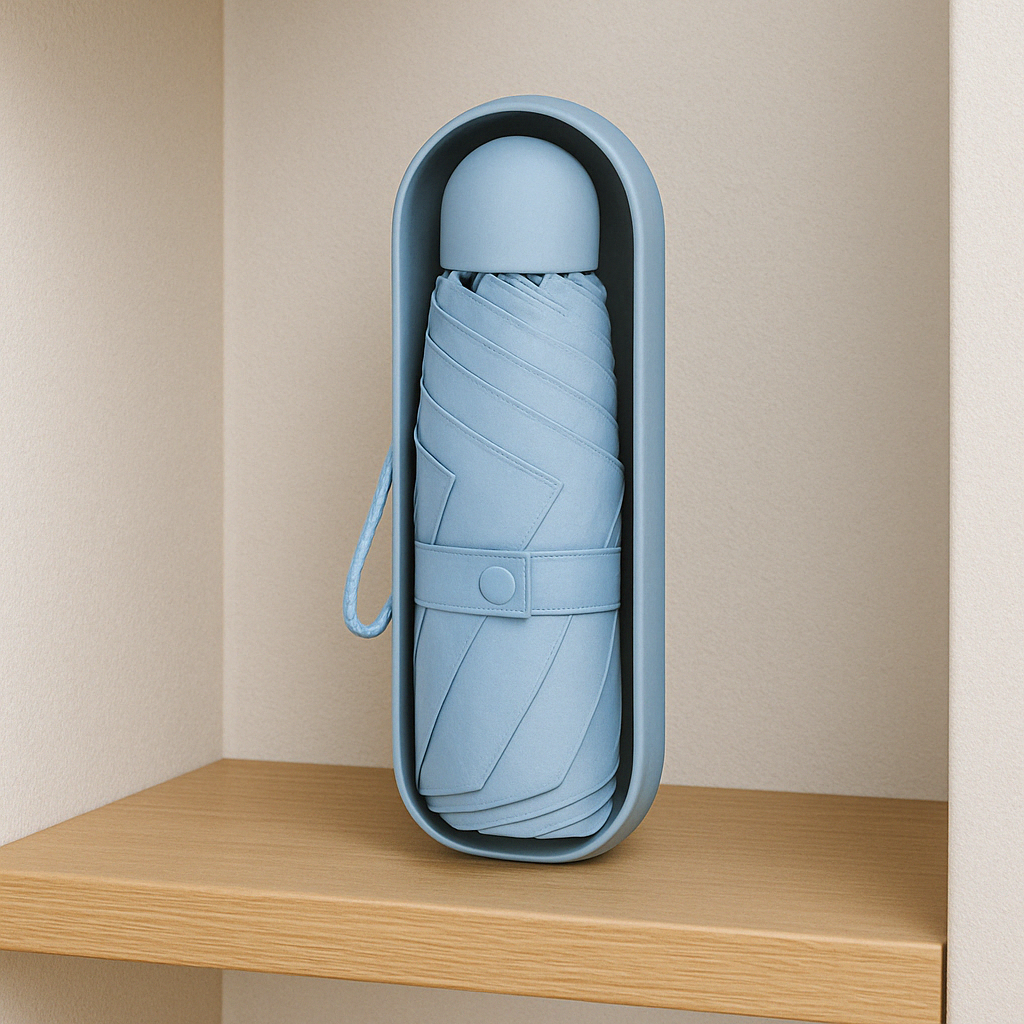 Compact Pocket Travel Umbrella With Storage Case