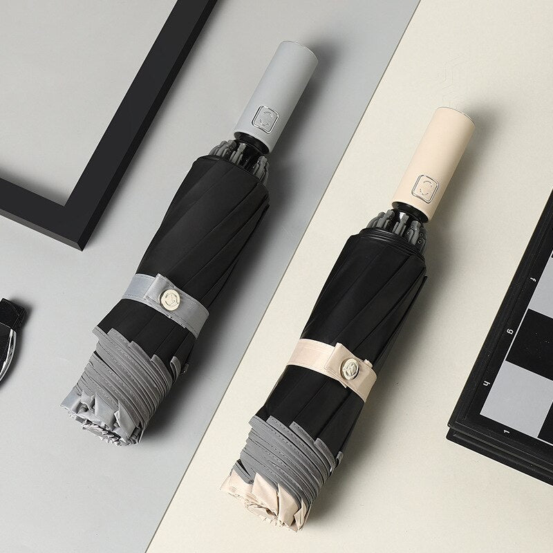 Automatic Folding Inverted Umbrella With LED Flashlight