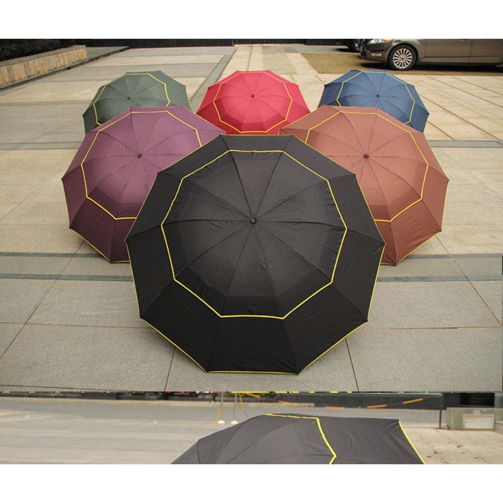 Double Golf Windproof Non-Automatic Umbrella