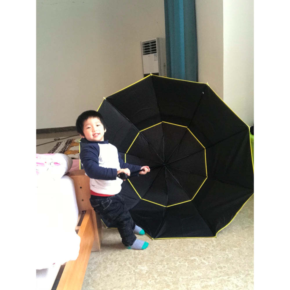 Double Golf Windproof Non-Automatic Umbrella