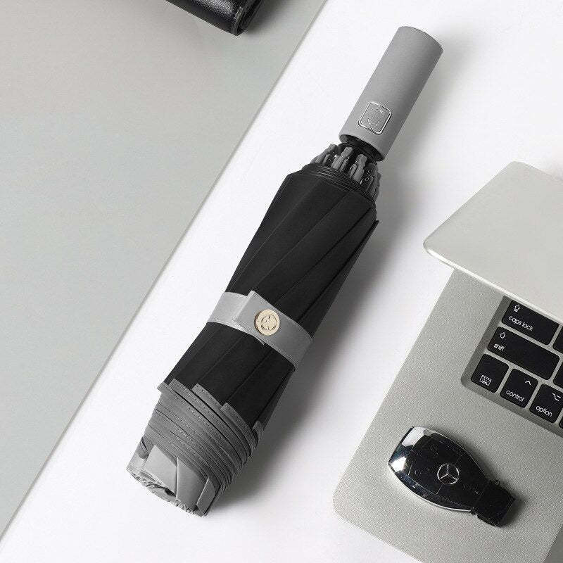 Automatic Folding Inverted Umbrella With LED Flashlight