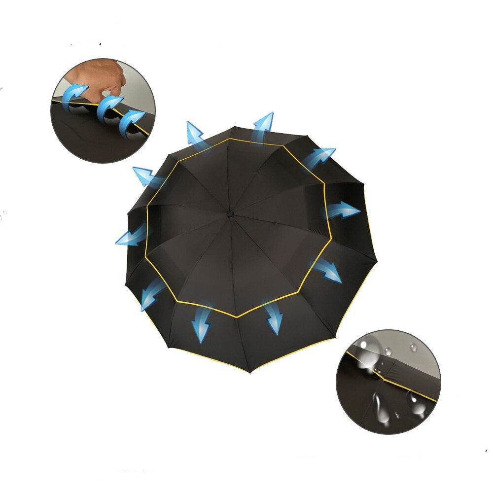 Double Golf Windproof Non-Automatic Umbrella