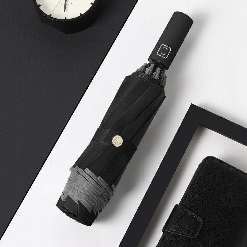 Automatic Folding Inverted Umbrella With LED Flashlight