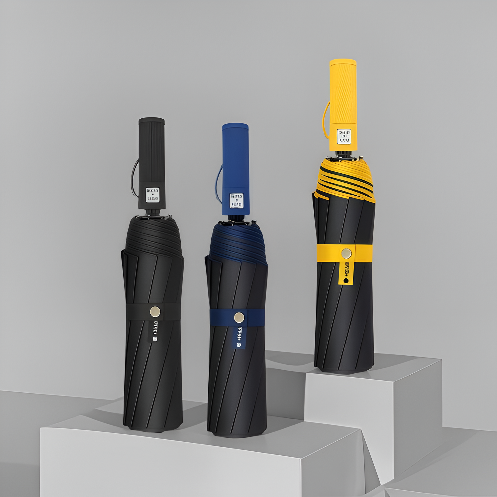 Hydrophobic Automatic Folding Multifunction Travel Golf with Built In Fan and Mist Large Double Canopy Windproof Storm Resistant Double Rib UV Sun Protection