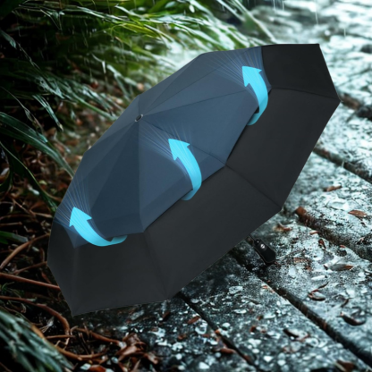 Auto Open Travel Folding Umbrella With Wind Resistant Frame