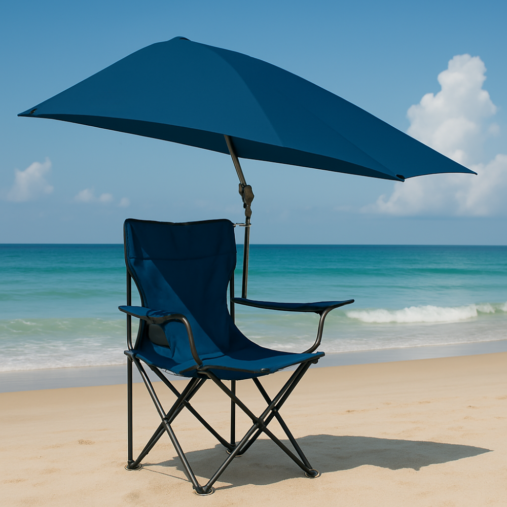 Height Adjustable Chair Umbrella With 360 Degree Adjustment Fixture