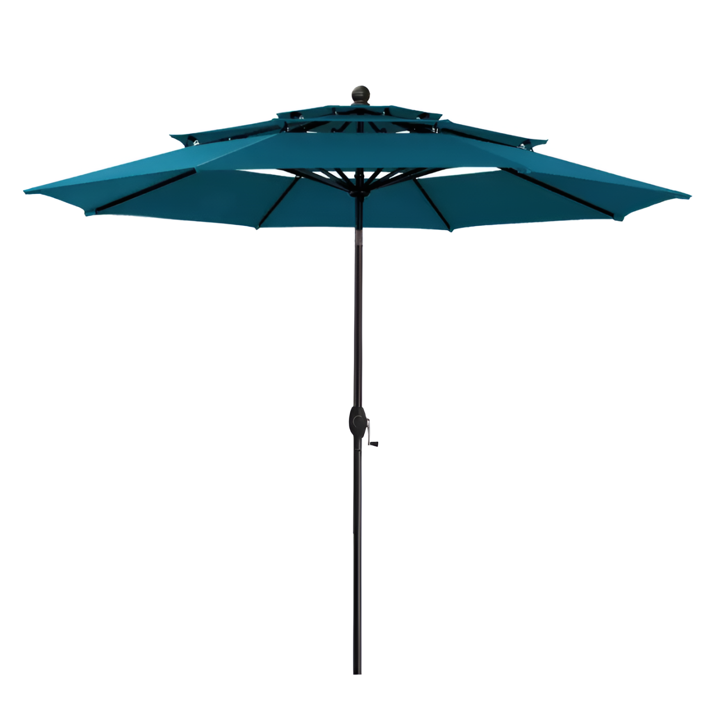 10ft Patio Umbrellas without Base Outdoor 3 Tier Vented Large Market Table Umbrella with 8 Sturdy Ribs for Lawn Poolside Garden Terrace Springbok 