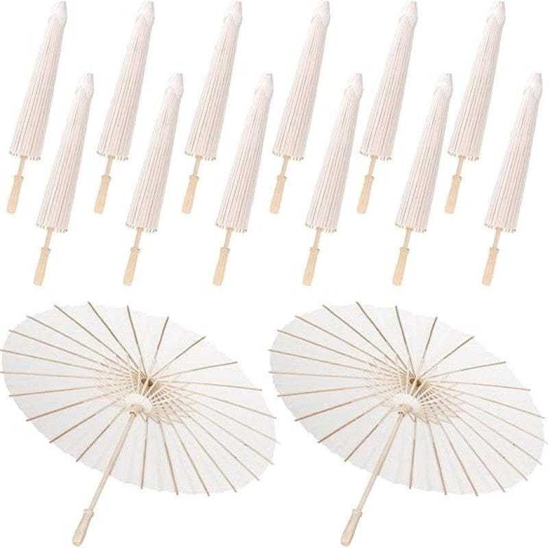 Decorative Paper Umbrellas Traditional Parasol Set for Displays
