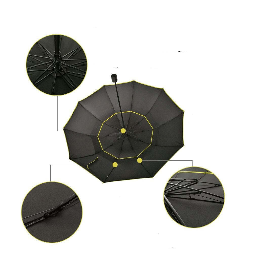 Double Golf Windproof Non-Automatic Umbrella