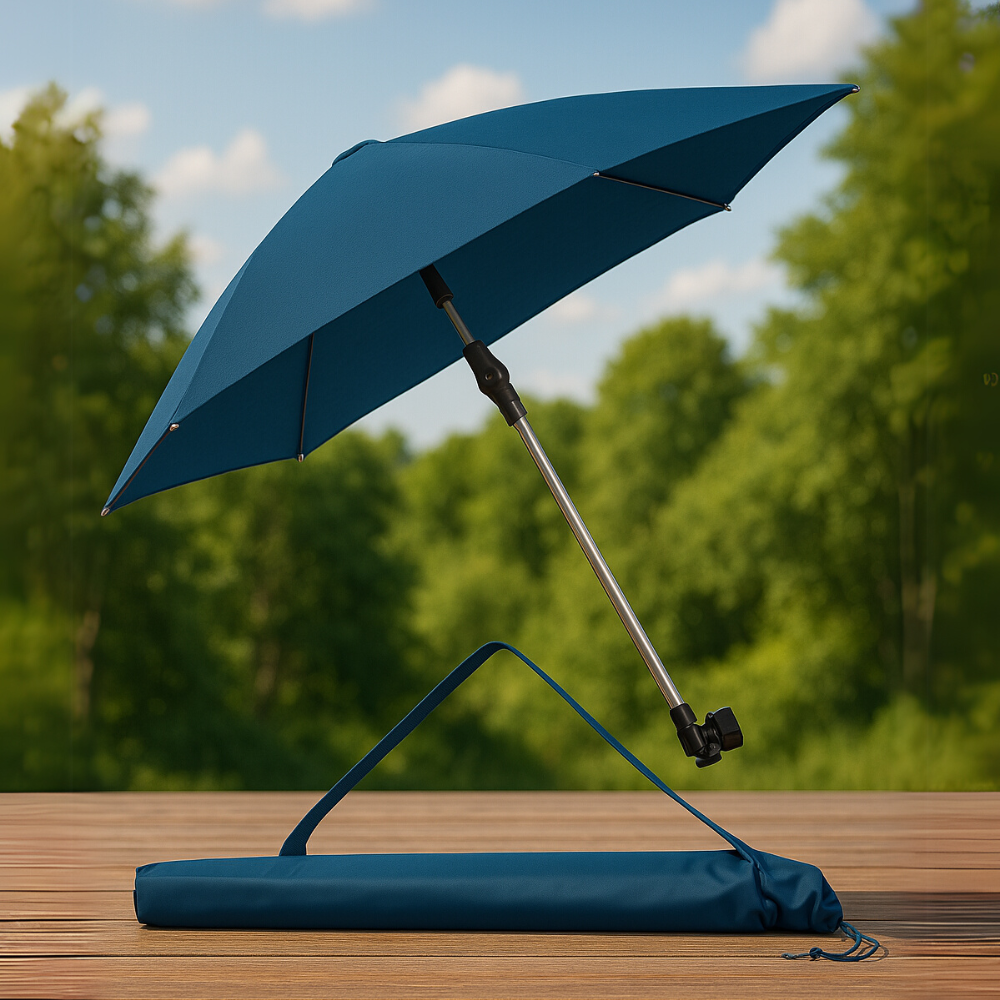 Height Adjustable Chair Umbrella With 360 Degree Adjustment Fixture