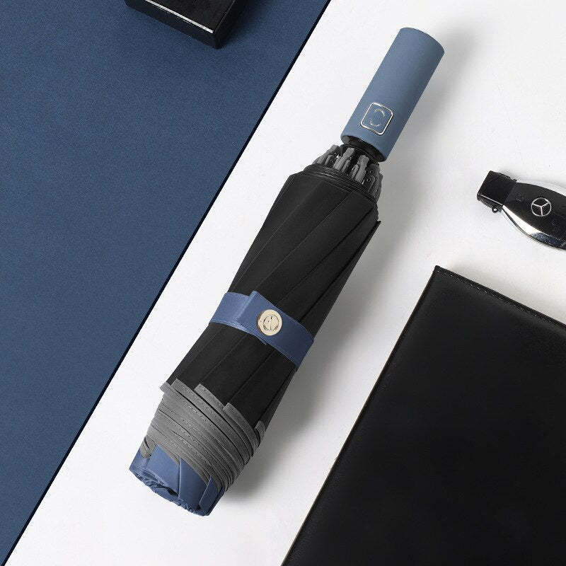 Automatic Folding Inverted Umbrella With LED Flashlight
