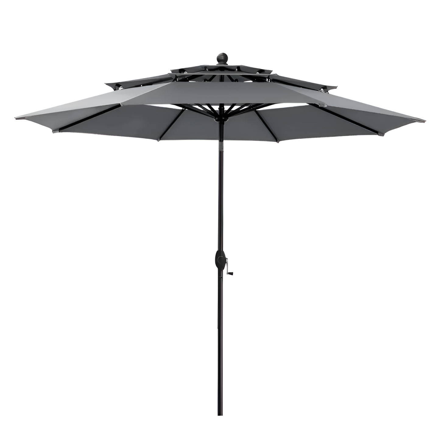 10ft Patio Umbrellas without Base Outdoor 3 Tier Vented Large Market Table Umbrella with 8 Sturdy Ribs for Lawn Poolside Garden Terrace Springbok 