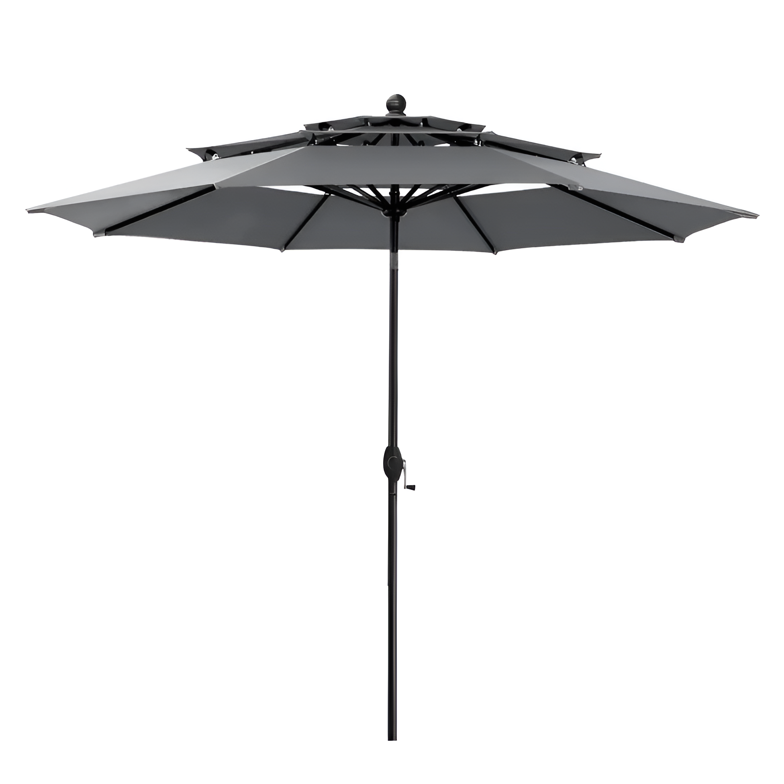 10ft Patio Umbrellas without Base Outdoor 3 Tier Vented Large Market Table Umbrella with 8 Sturdy Ribs for Lawn Poolside Garden Terrace Springbok 
