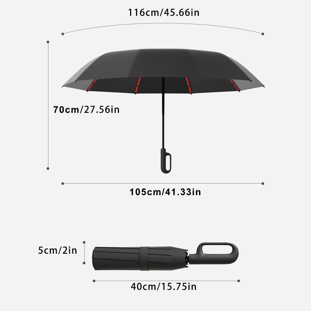 Automatic Folding Umbrella, 1 Count/60pcs Portable Rain Umbrella with Loop Buckle, Windproof & Waterproof Umbrella for Men & Women