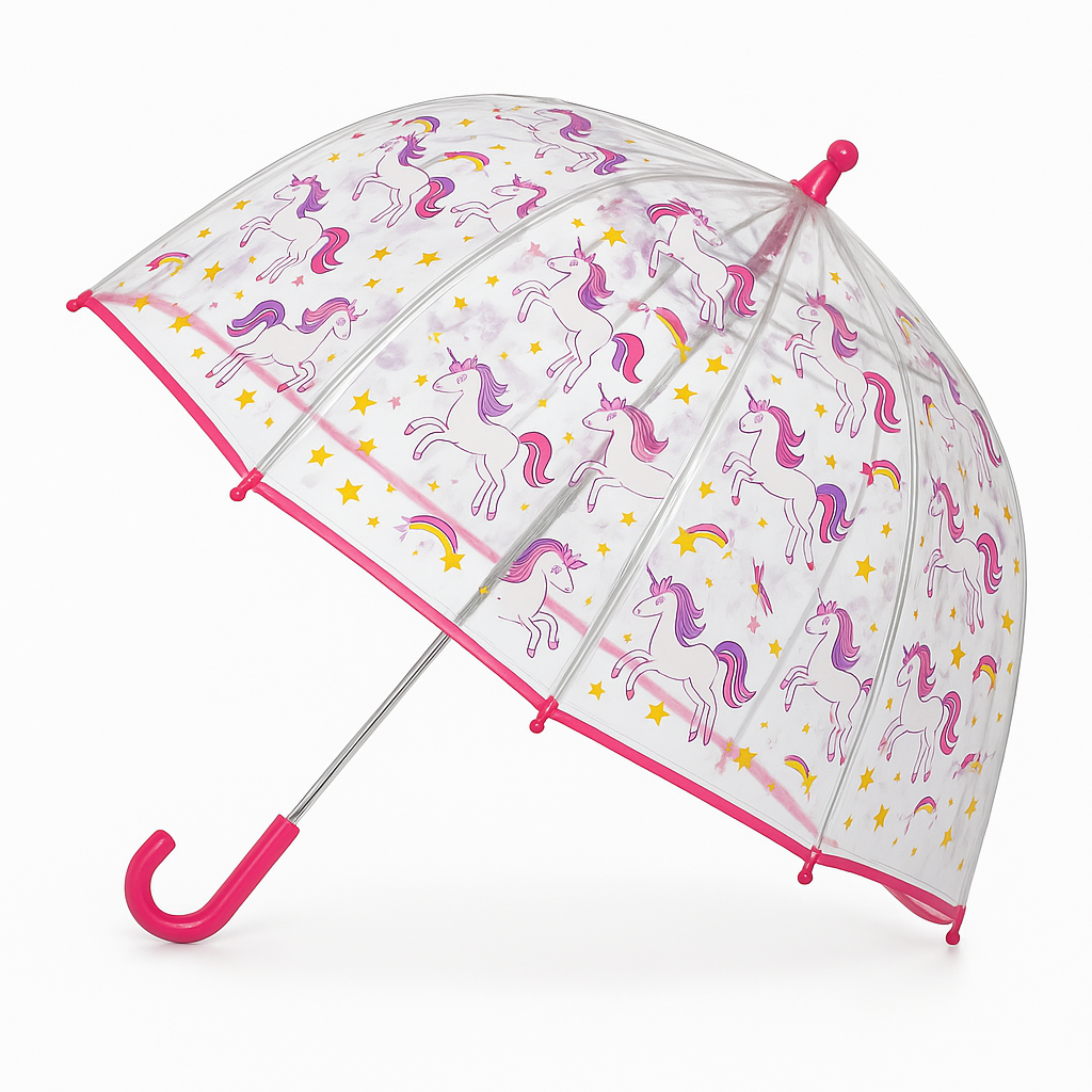 Umbrella for Kids – Lightweight Clear Dome with Wind Resistance
