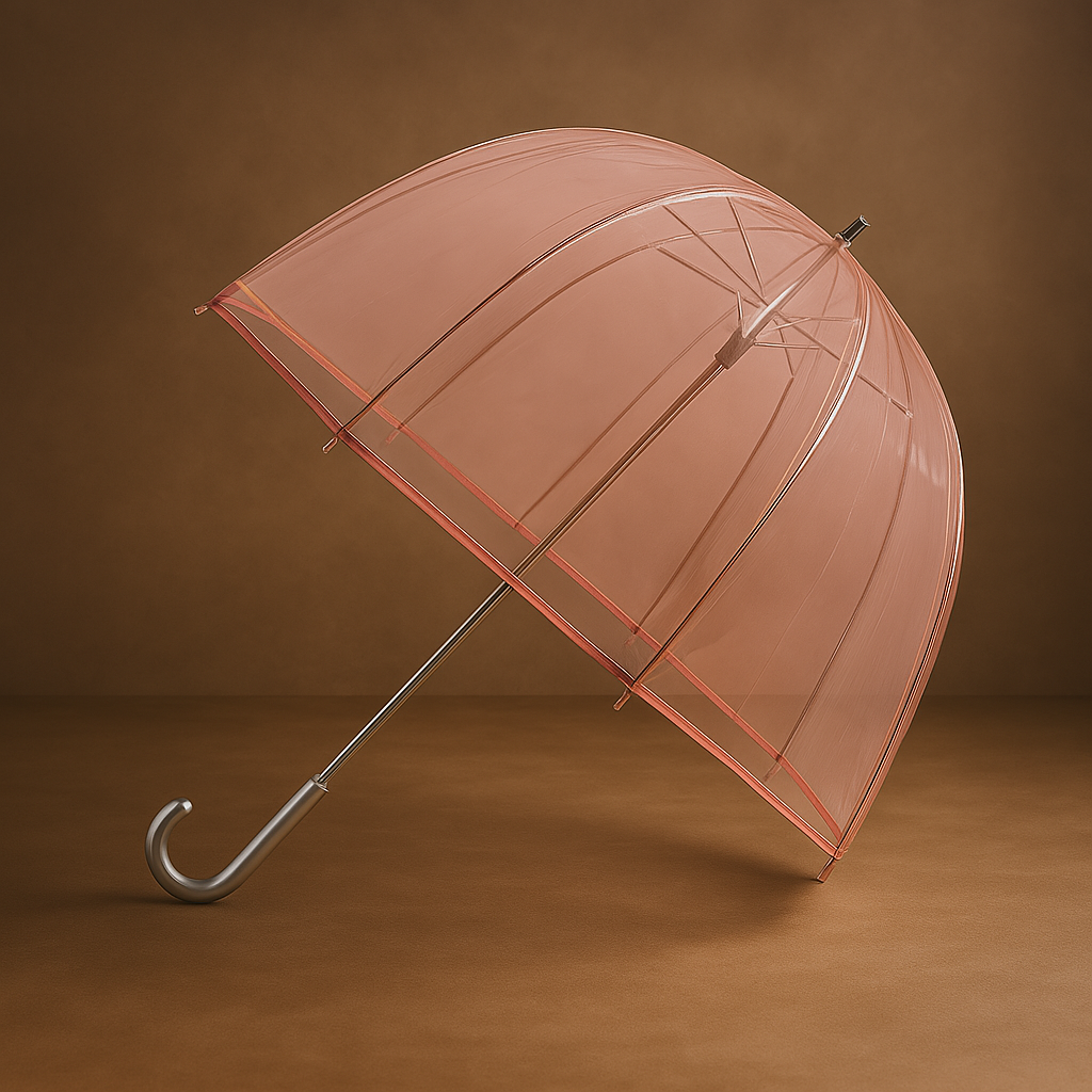 Manual Bubble Umbrella With Clear Dome Canopy