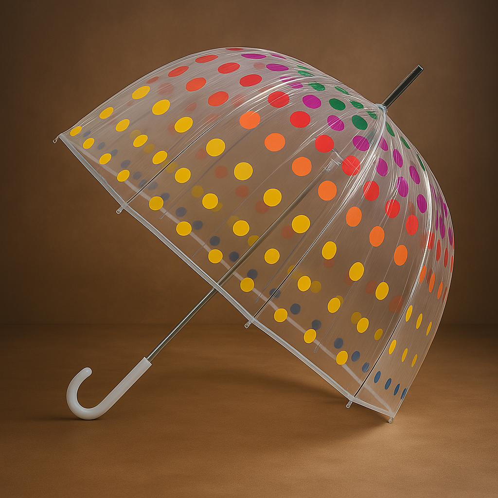 Manual Bubble Umbrella With Clear Dome Canopy