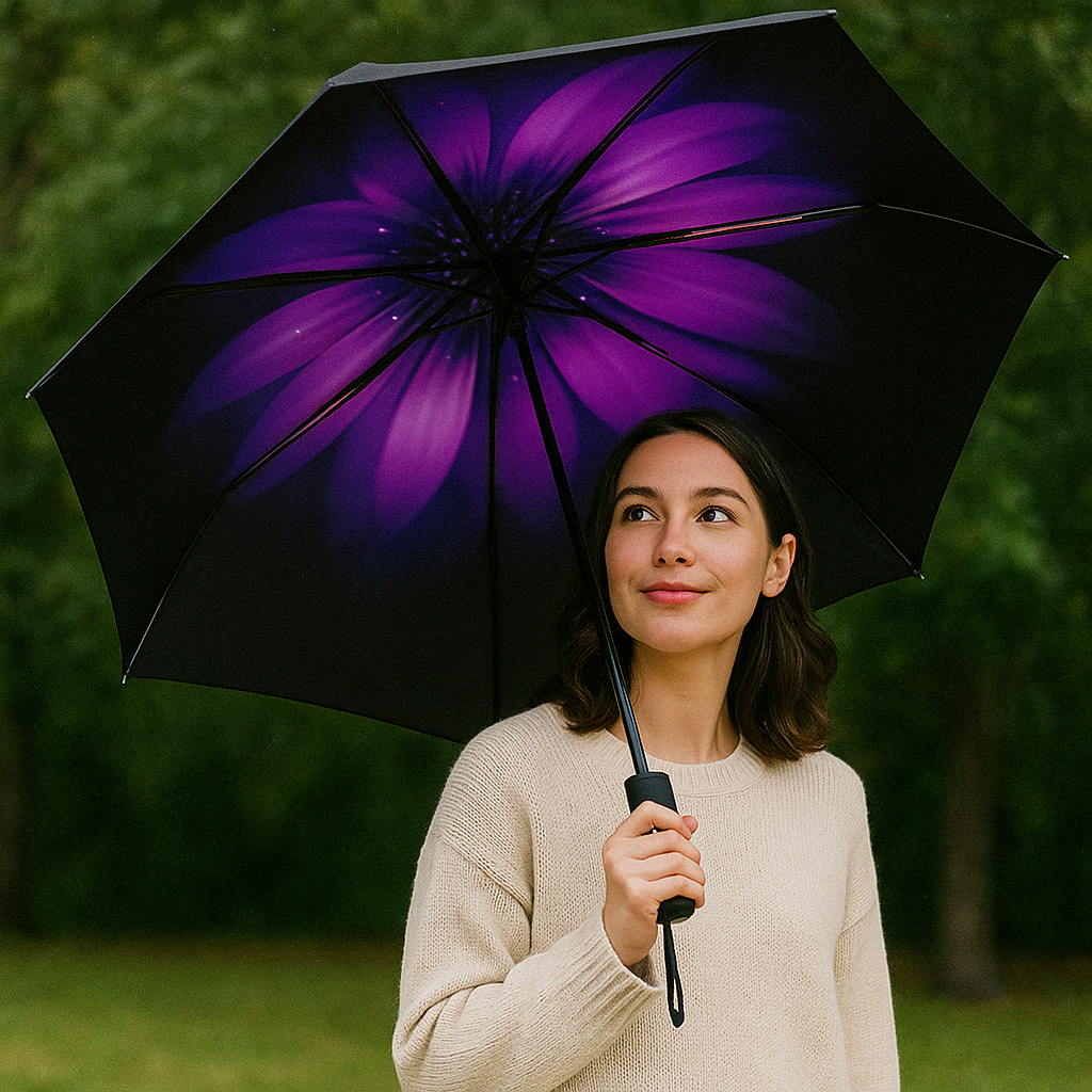 Waterproof And Wind Resistant Lightweight Foldable Travel Umbrella