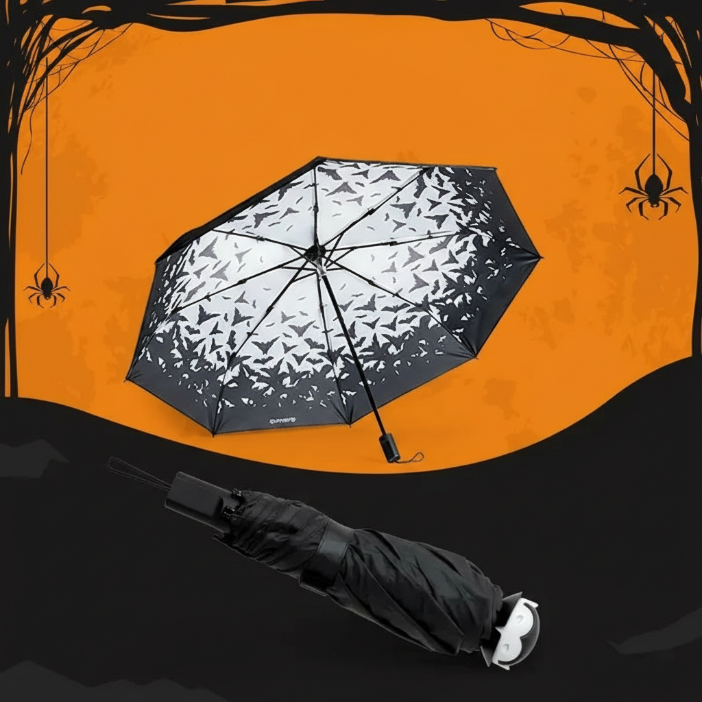 Spookula Vampire Umbrella Perfect for Halloween Best Gift Idea for Halloween Rain Sun Protection Gothic Black Metal Umbrella Lightweight