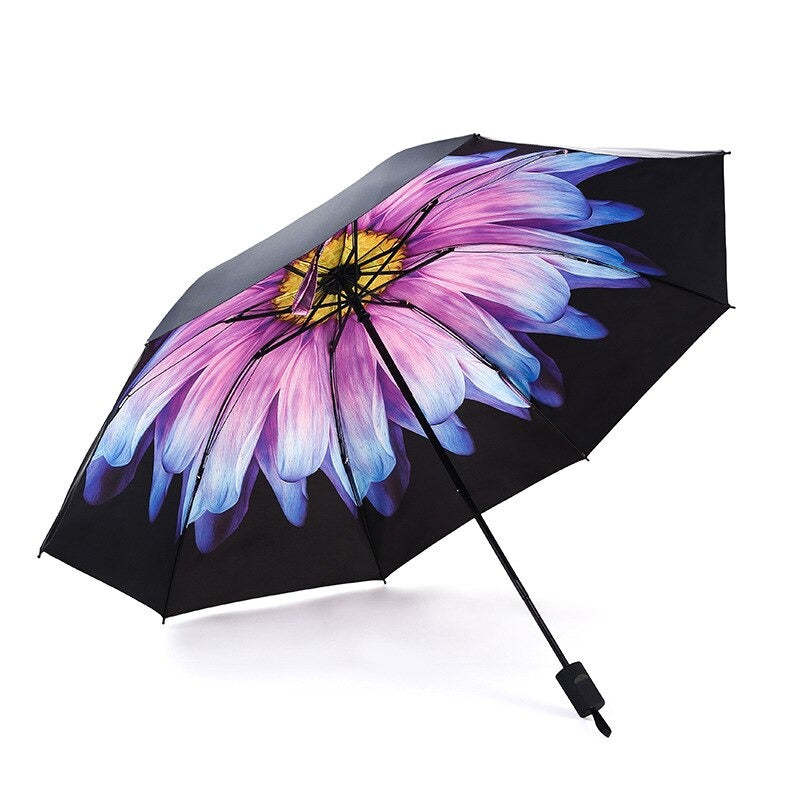 Anti-UV Three Folding Windproof Umbrella
