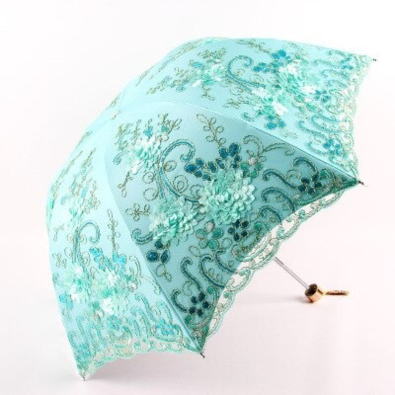 Women's Sun Lace Folding Flower Umbrellas