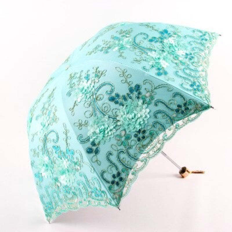 Women's Sun Lace Folding Flower Umbrellas