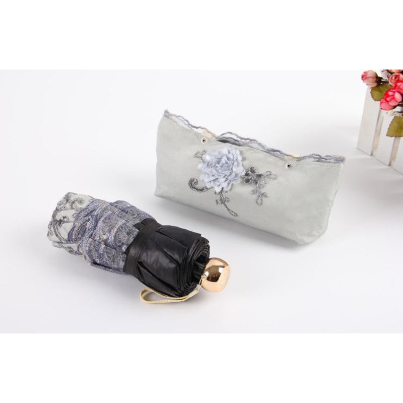 Women's Sun Lace Folding Flower Umbrellas
