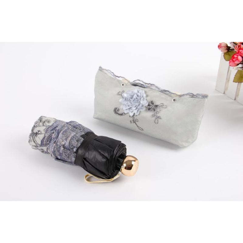 Women's Sun Lace Folding Flower Umbrellas
