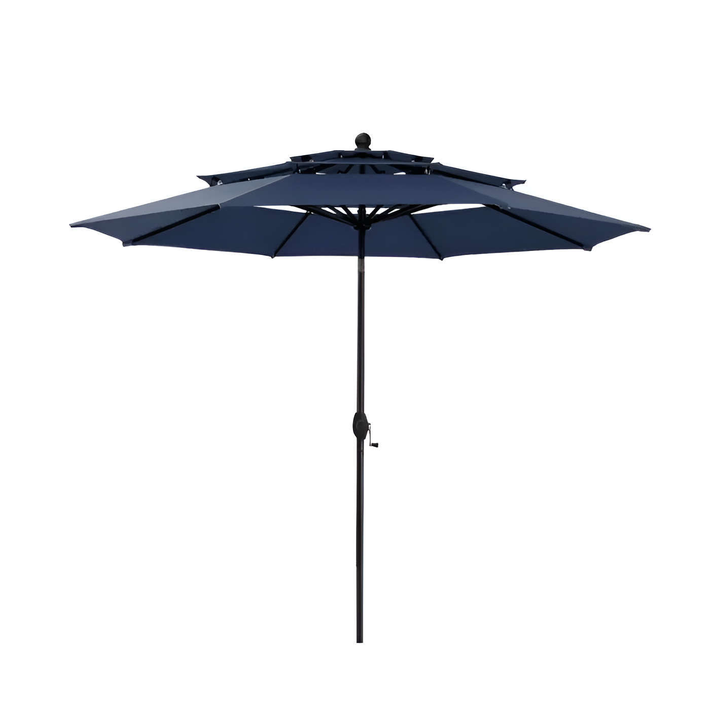 10ft Patio Umbrellas without Base Outdoor 3 Tier Vented Large Market Table Umbrella with 8 Sturdy Ribs for Lawn Poolside Garden Terrace Springbok