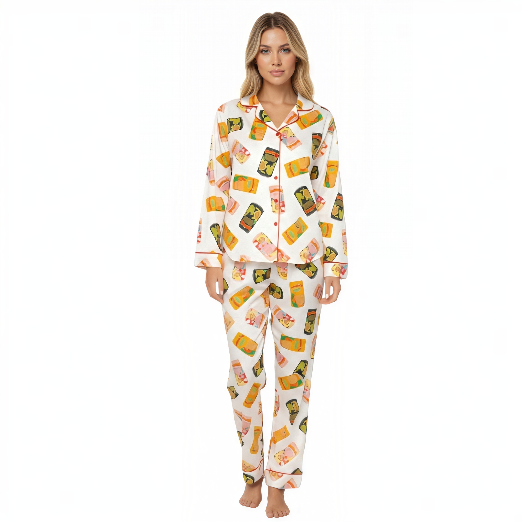 Hawaiian Drinks Printed Pajama Set