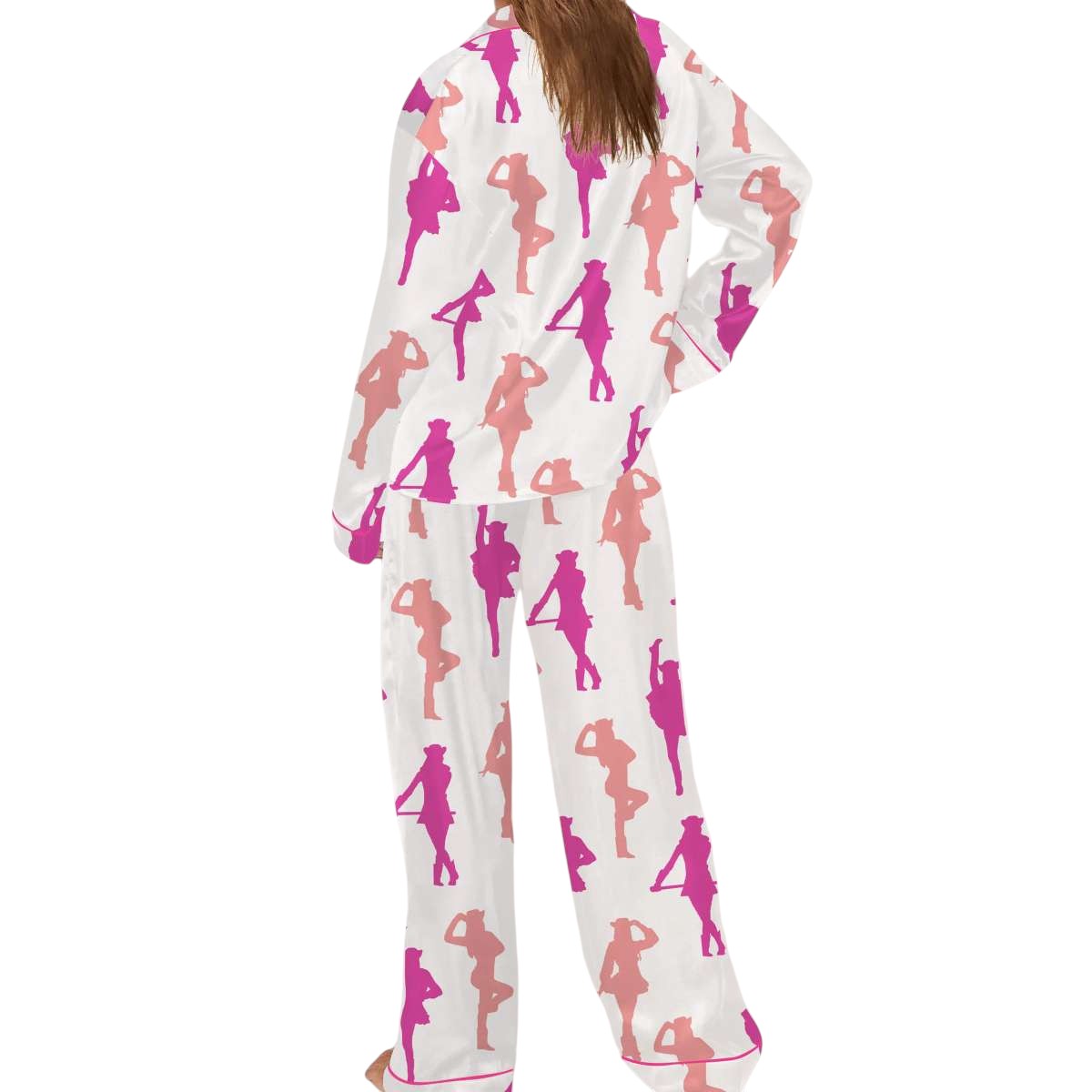 Stylish Drill Dance Silky Pajama Set