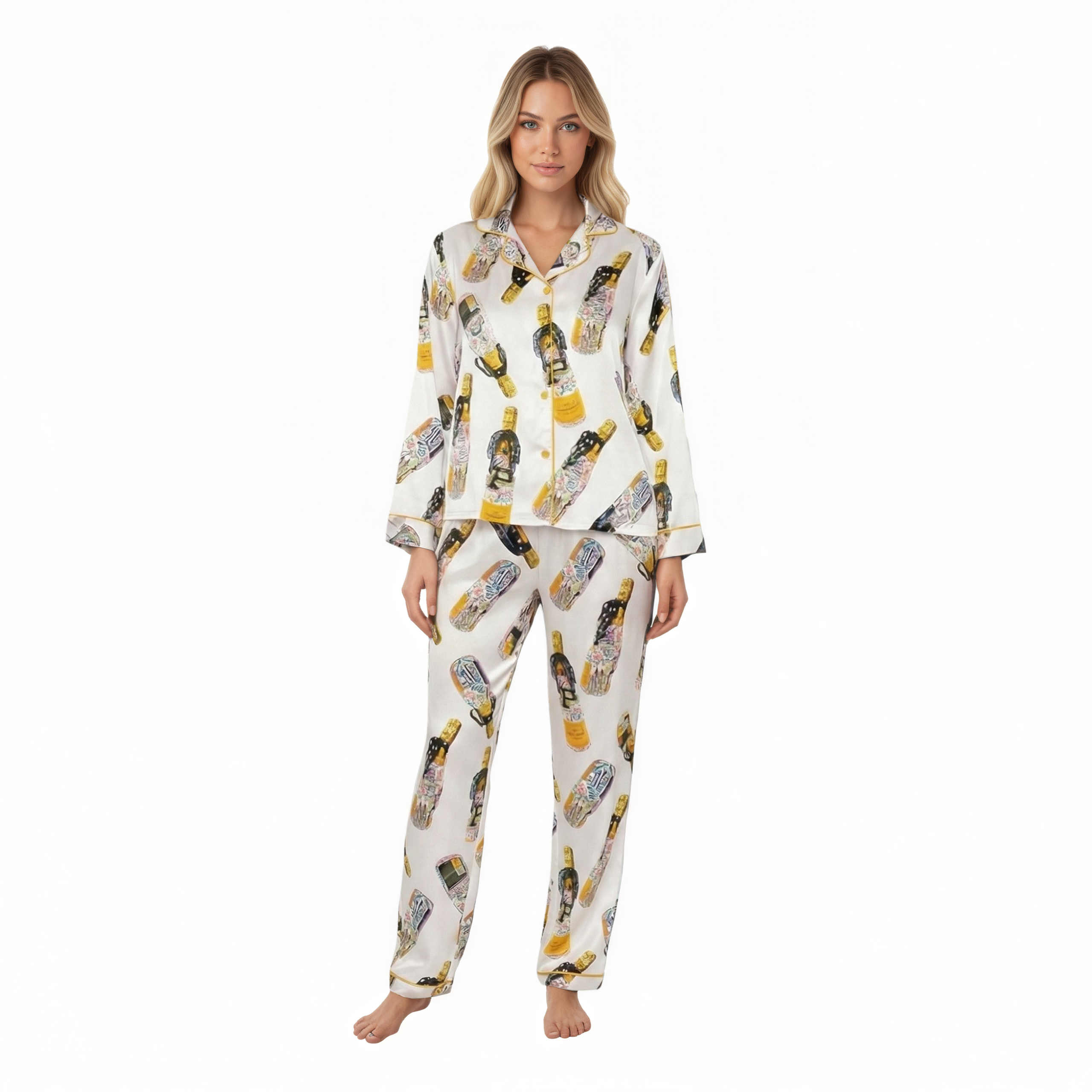 Graduation Bottle Printed Pajama Set