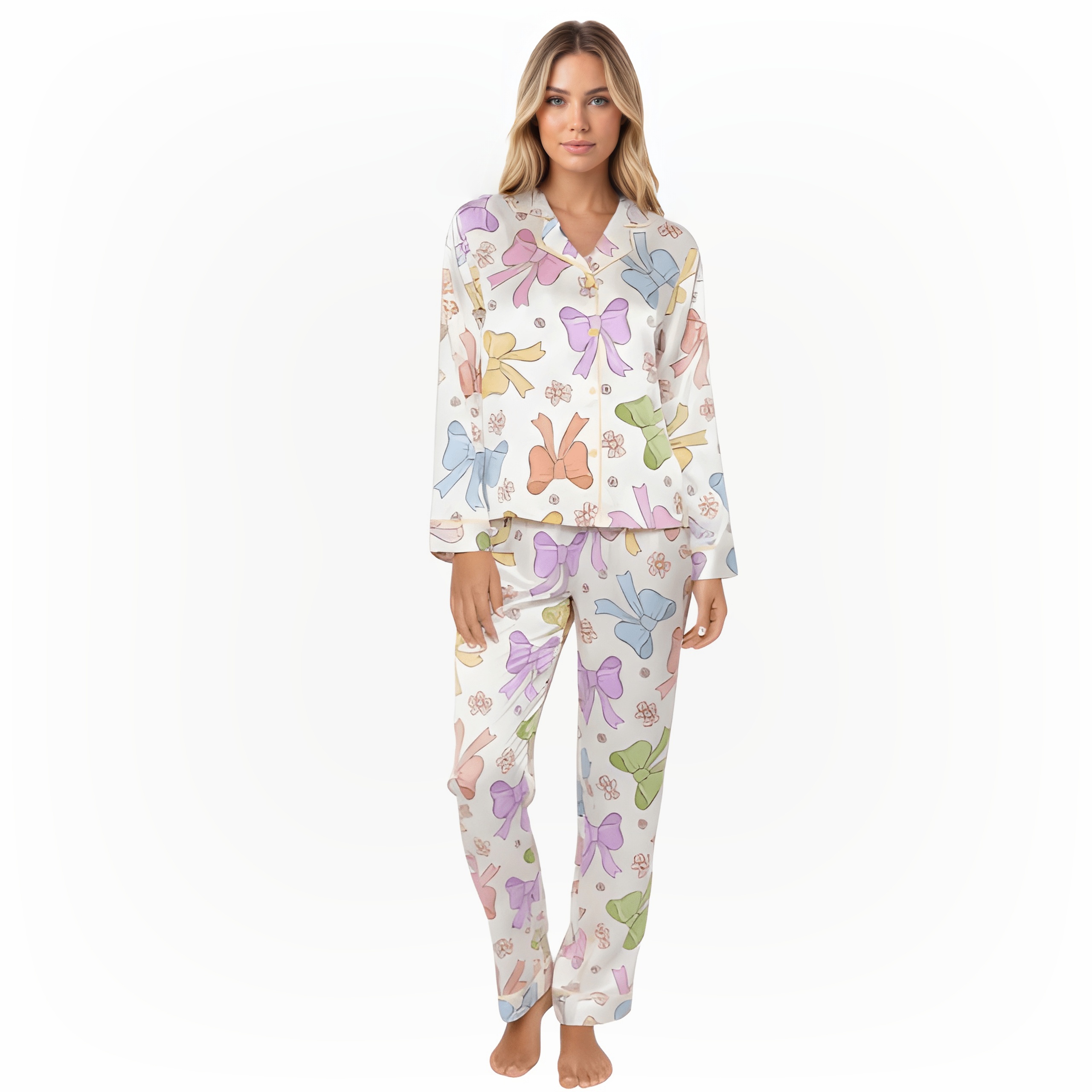 Bow Print Pajama Set