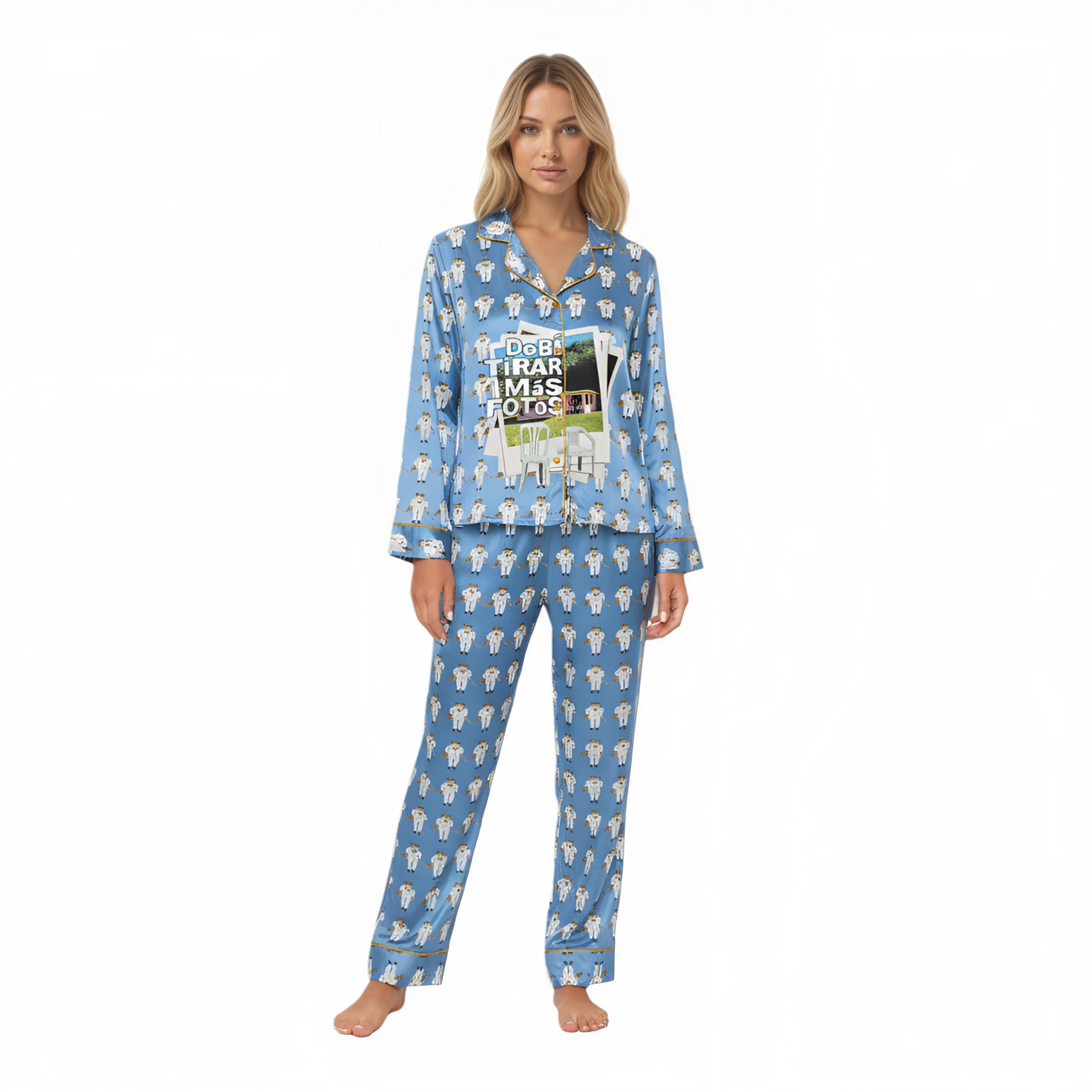 Debi Tirar Mas Bunny Printed Pajama Set