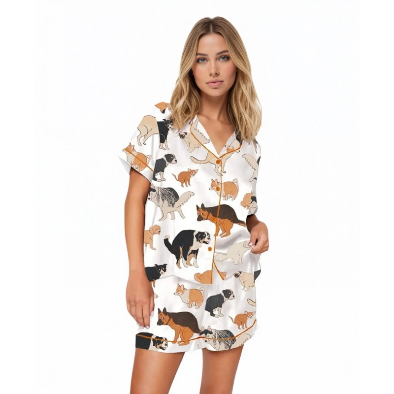 Funny Dog Pooping Design Pajama Set