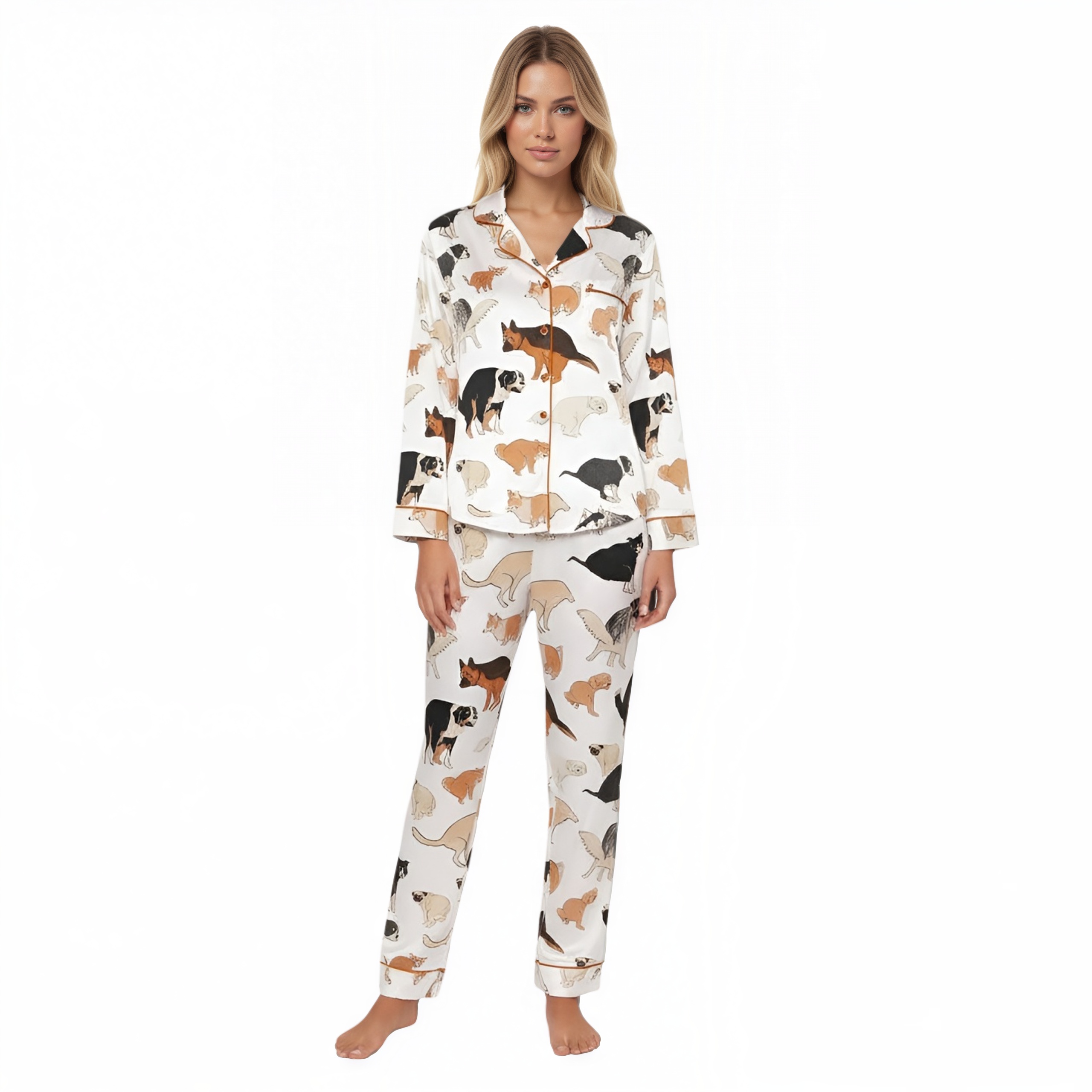 Funny Dog Pooping Design Pajama Set