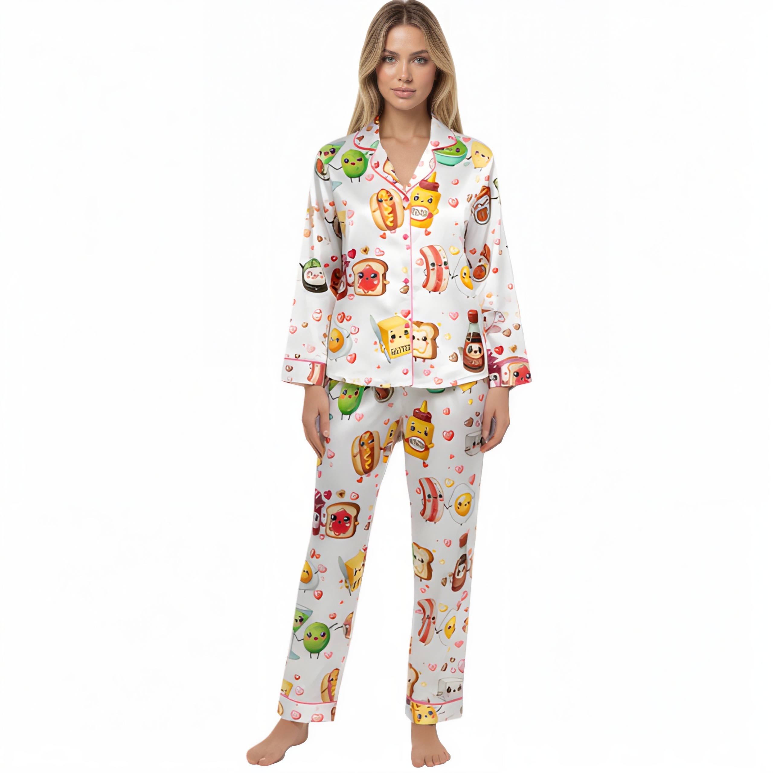 Food Pun Print Matching Pajama Set