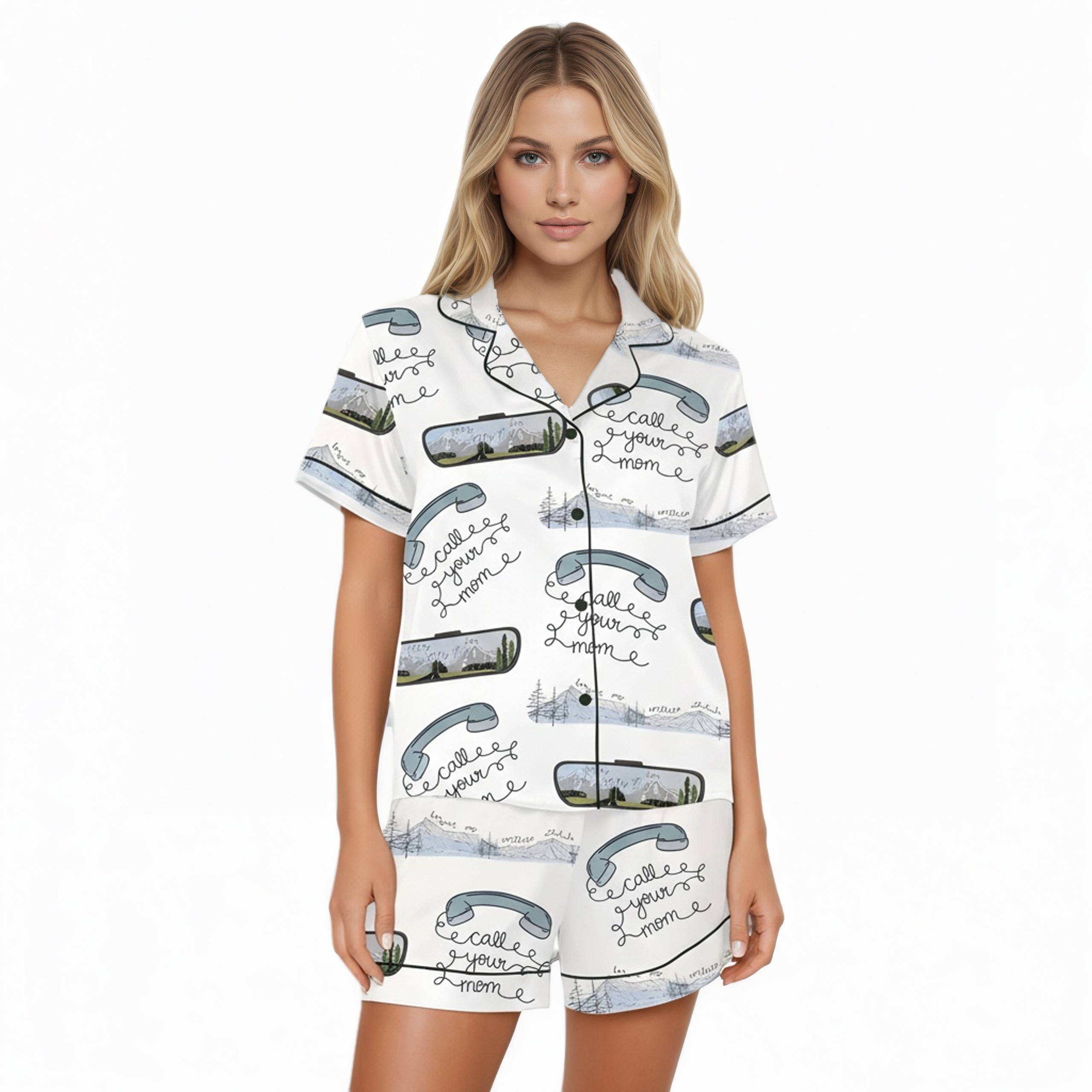 Northern Attitude Print Matching Pajama Set