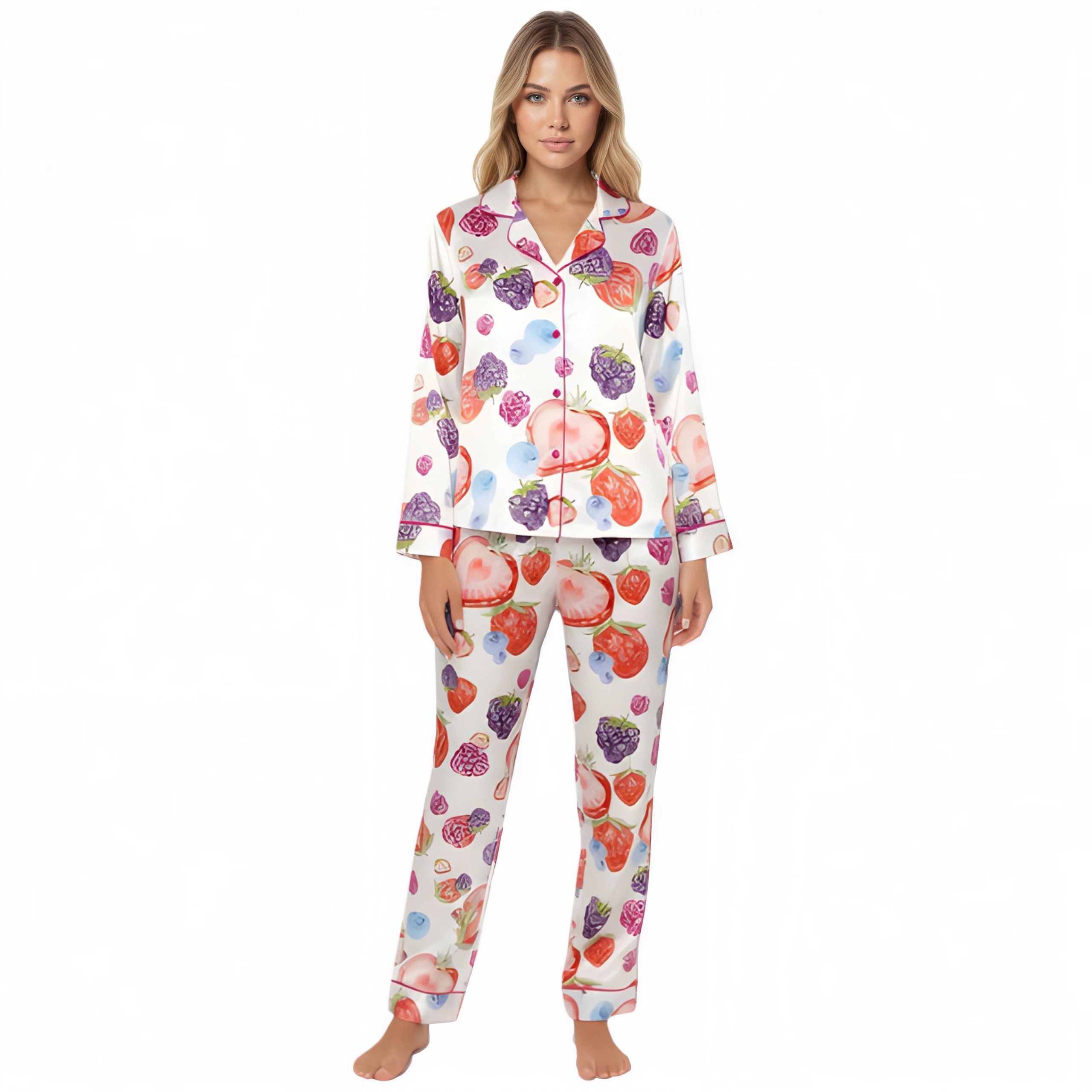 Fresh Fruit Printed Pajama Set