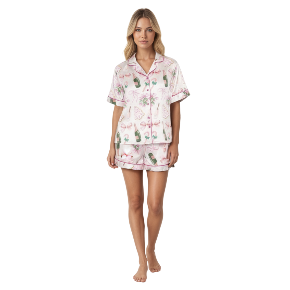 Christmas Celebration Themed Sleepwear Pajama Set 