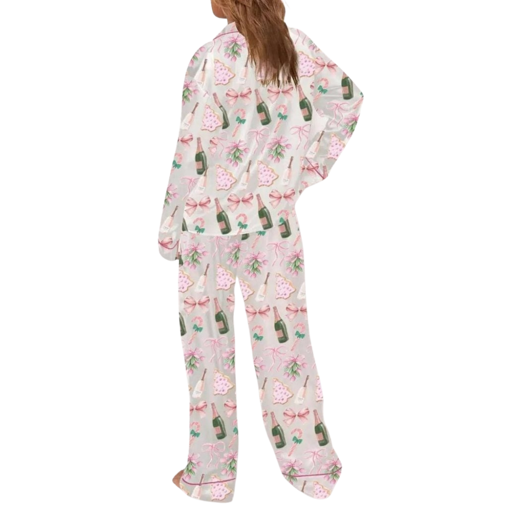 Christmas Celebration Themed Sleepwear Pajama Set 